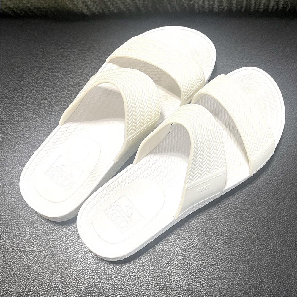 REEF Slide Sandals White 8